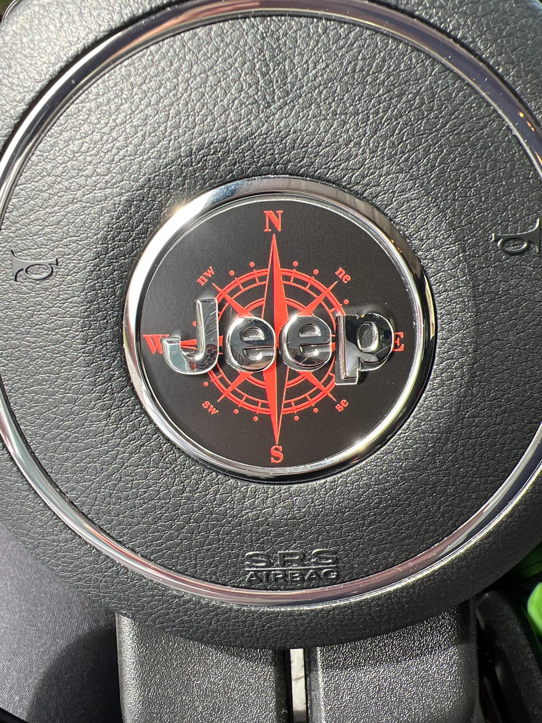 Customer photo review of Compass Steering Wheel Decal for Jeep
