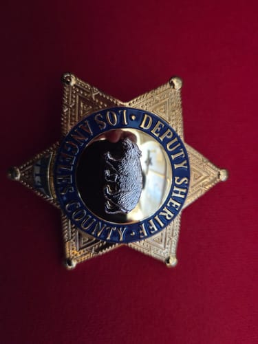 Customer photo review of LASD Los Angeles County Deputy Sheriff Badge Customizable Rank and Number