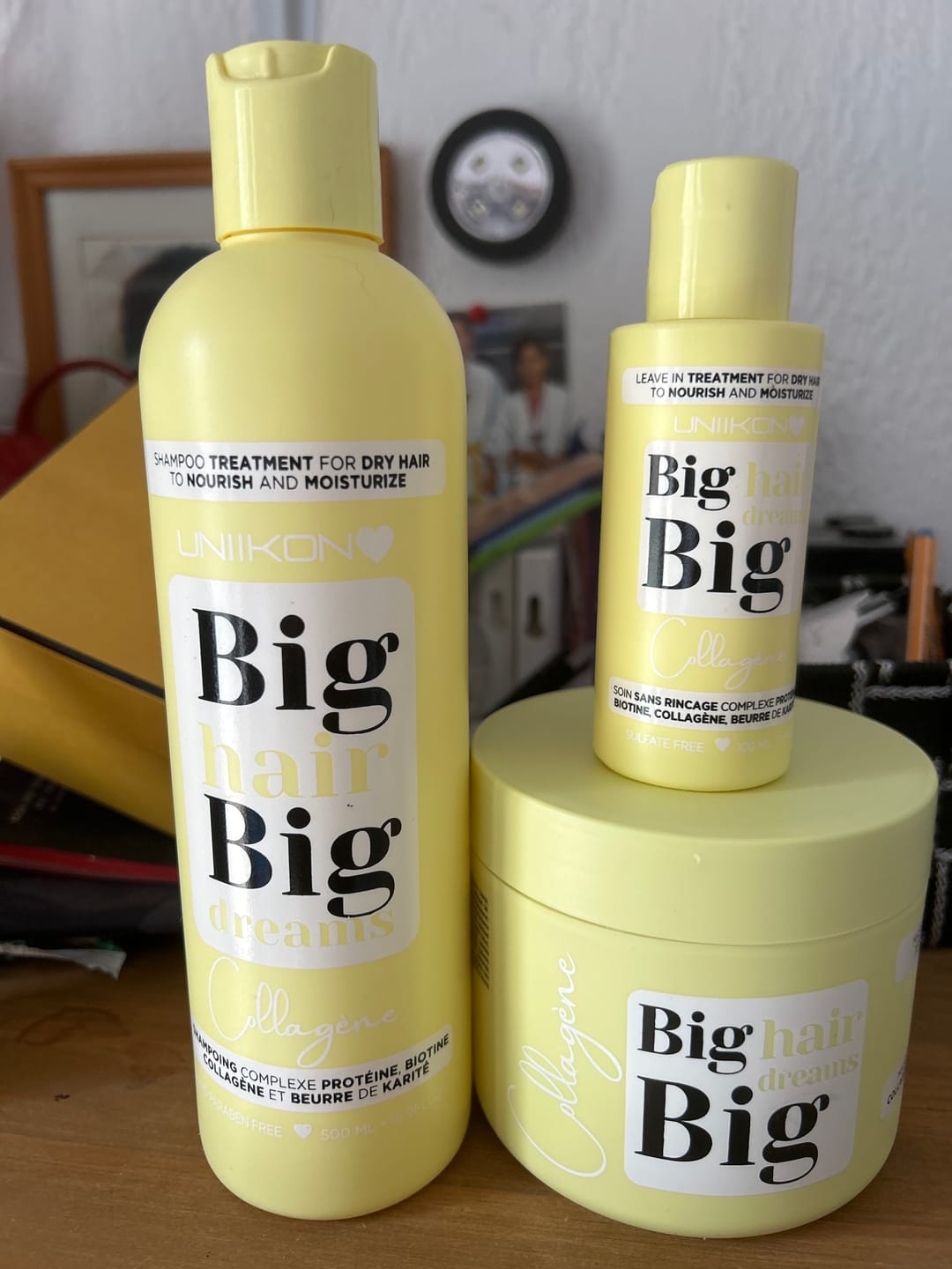 Customer photo review of Gamme Collagène - Kit complet - Shampooing, masque et leave-in