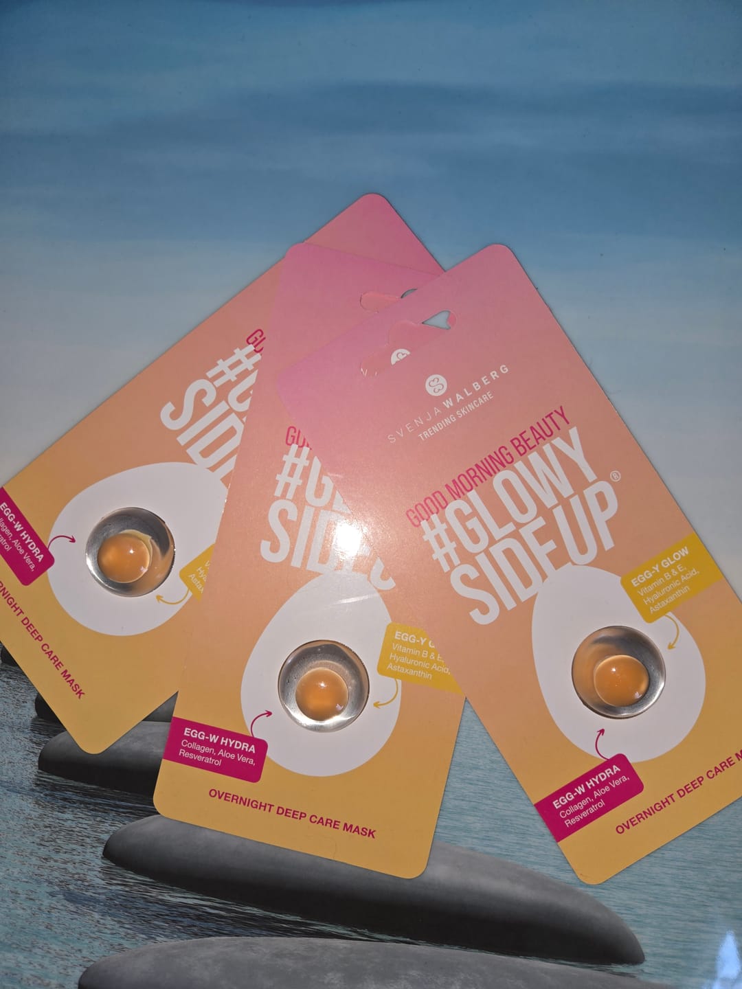 Customer photo review of Glassskinmask® - 3er Pack - Hydrogel Gesichtsmaske für strahlende Haut