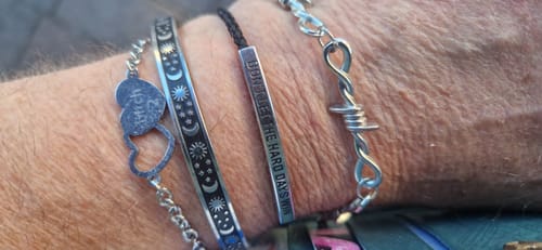 Customer photo review of Barbed Wire Bracelet