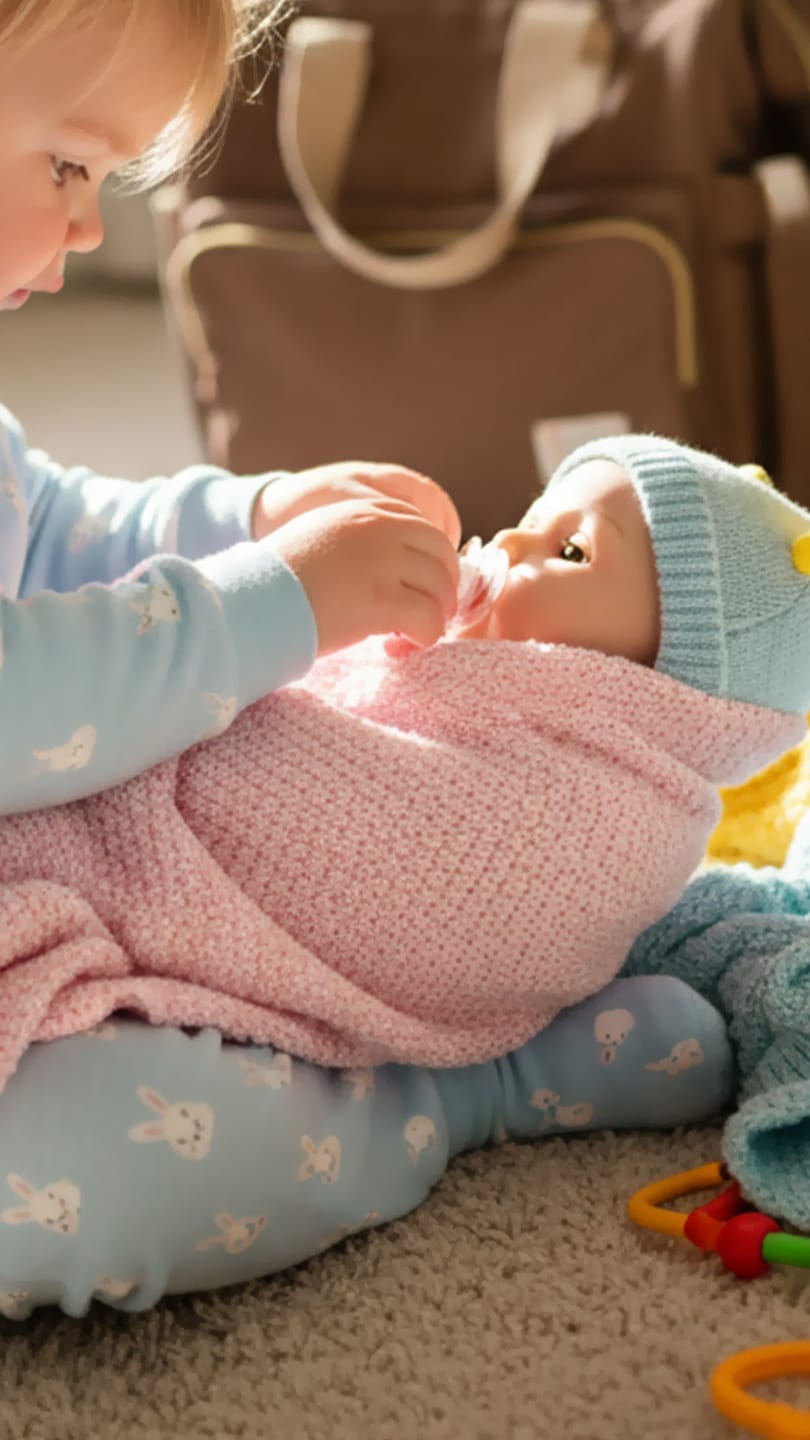 Customer photo review of Interactive Baby Doll – Moves Face While Feeding