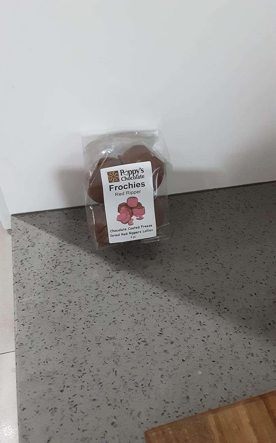 Customer photo review of Frochies Red Ripper chocolate coated freeze dried lollies