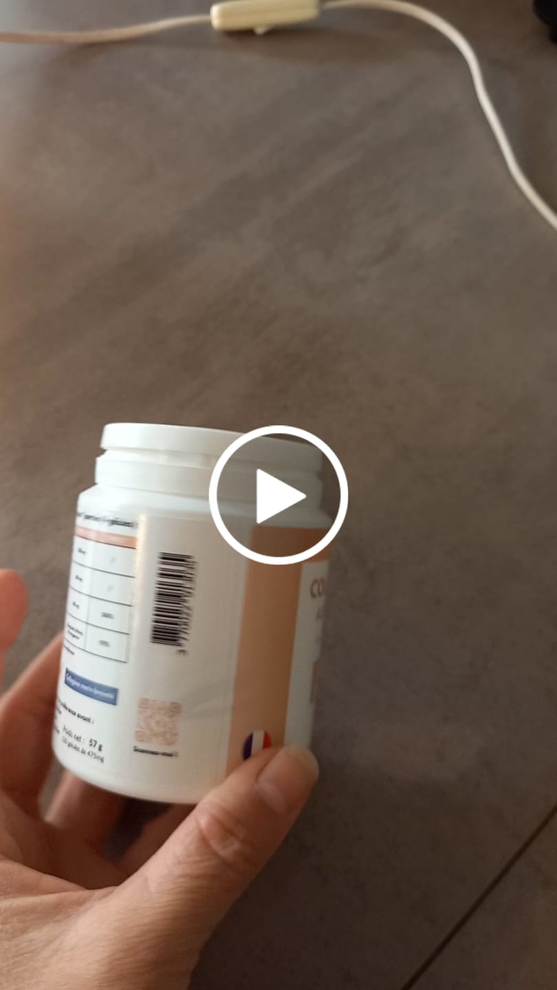 Customer video review of COLLAGÈNE MARIN HYDROLYSÉ / ACIDE HYALURONIQUE - 120 GÉLULES