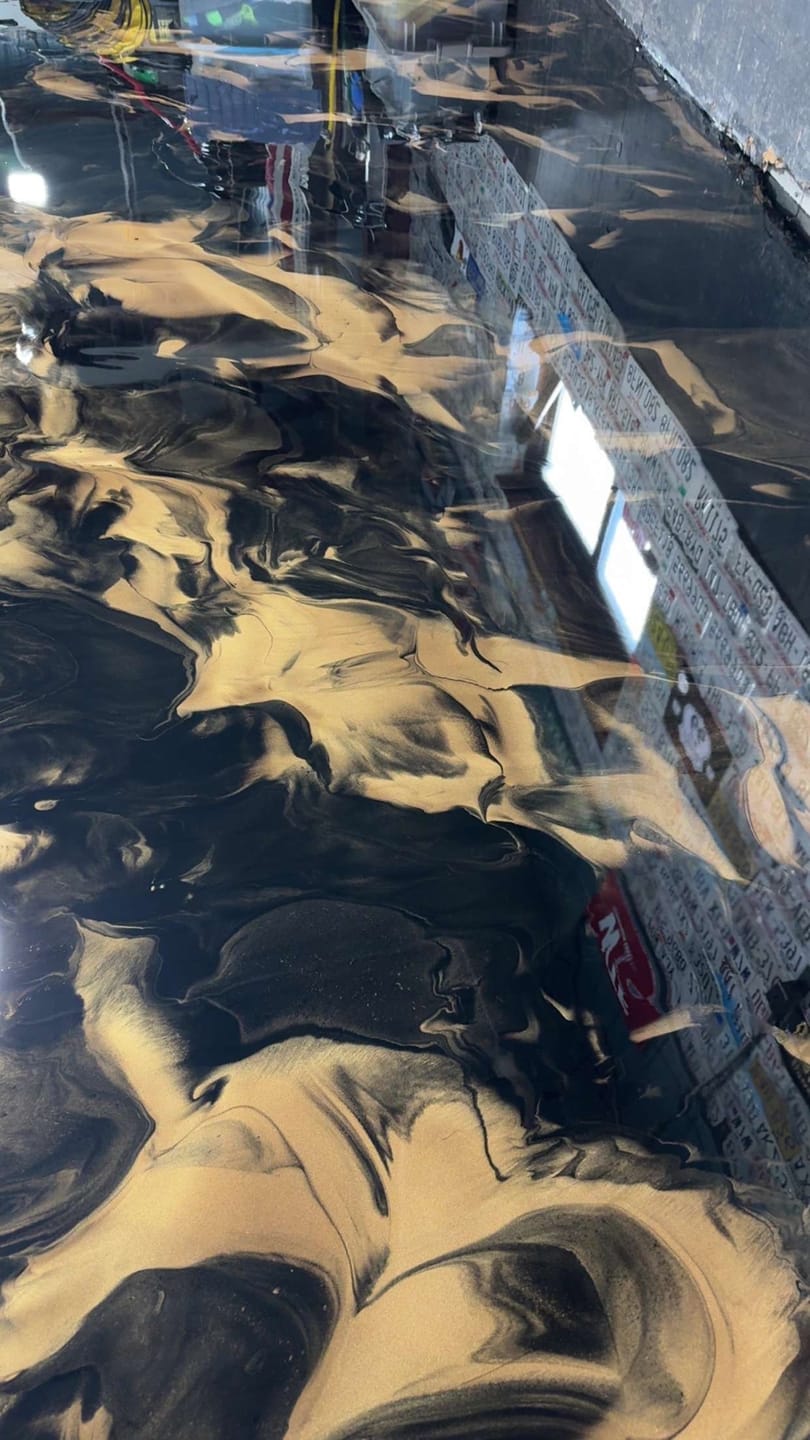 Customer photo review of Flooring Epoxy Resin - Maple Syrup 3 Gal. Kit