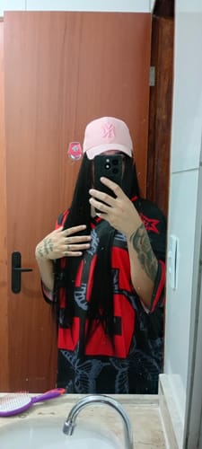 Customer photo review of Lace Front Britany Preta Lisa 110cm