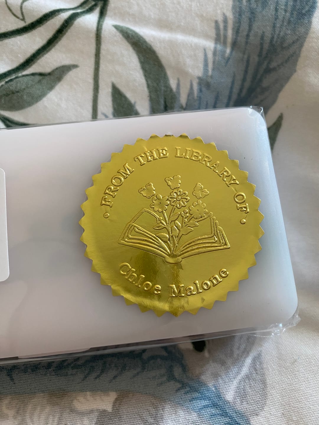 Customer photo review of Custom Book Embosser