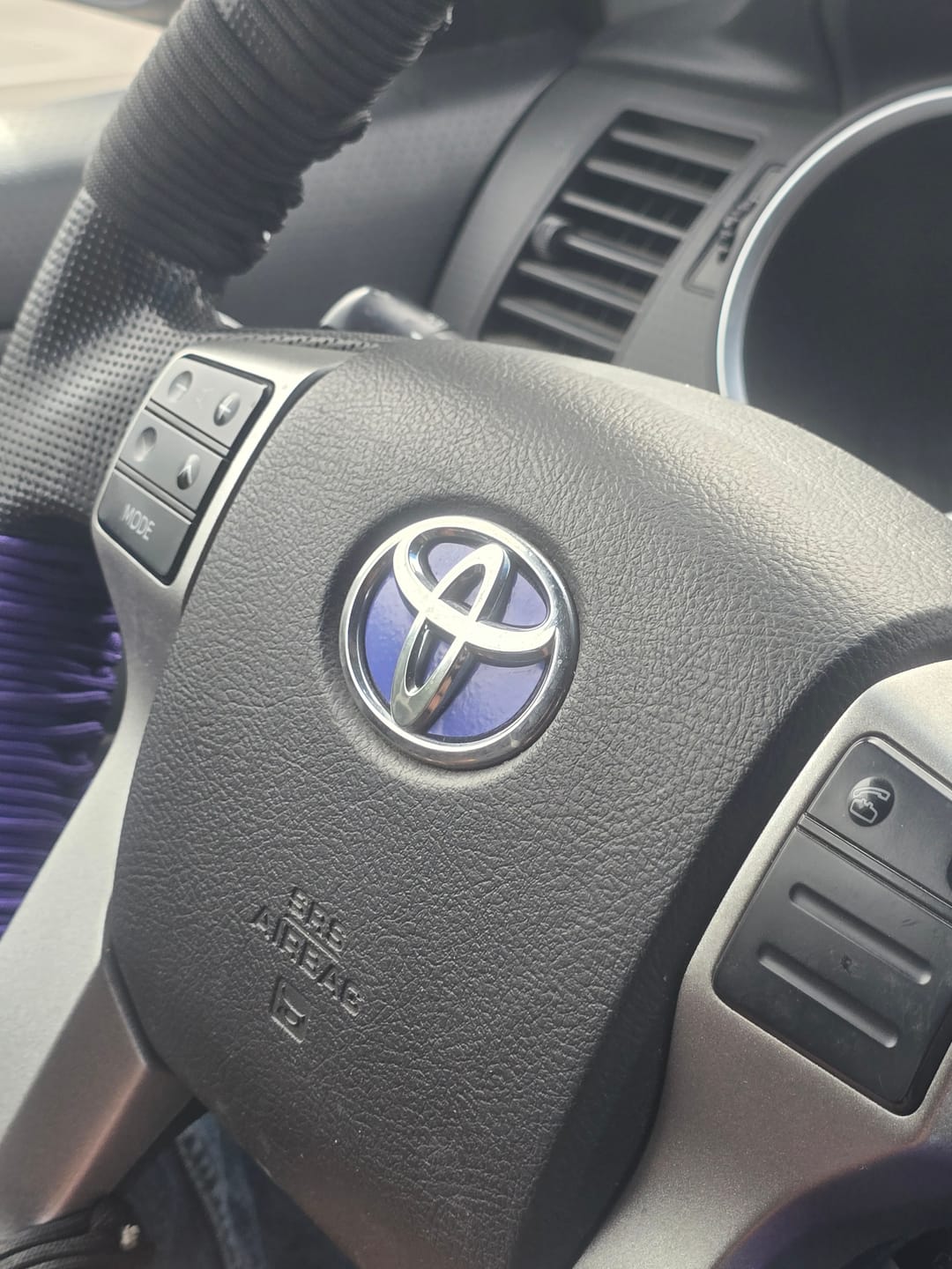 Customer photo review of Custom Color Steering Wheel Decal for Toyota