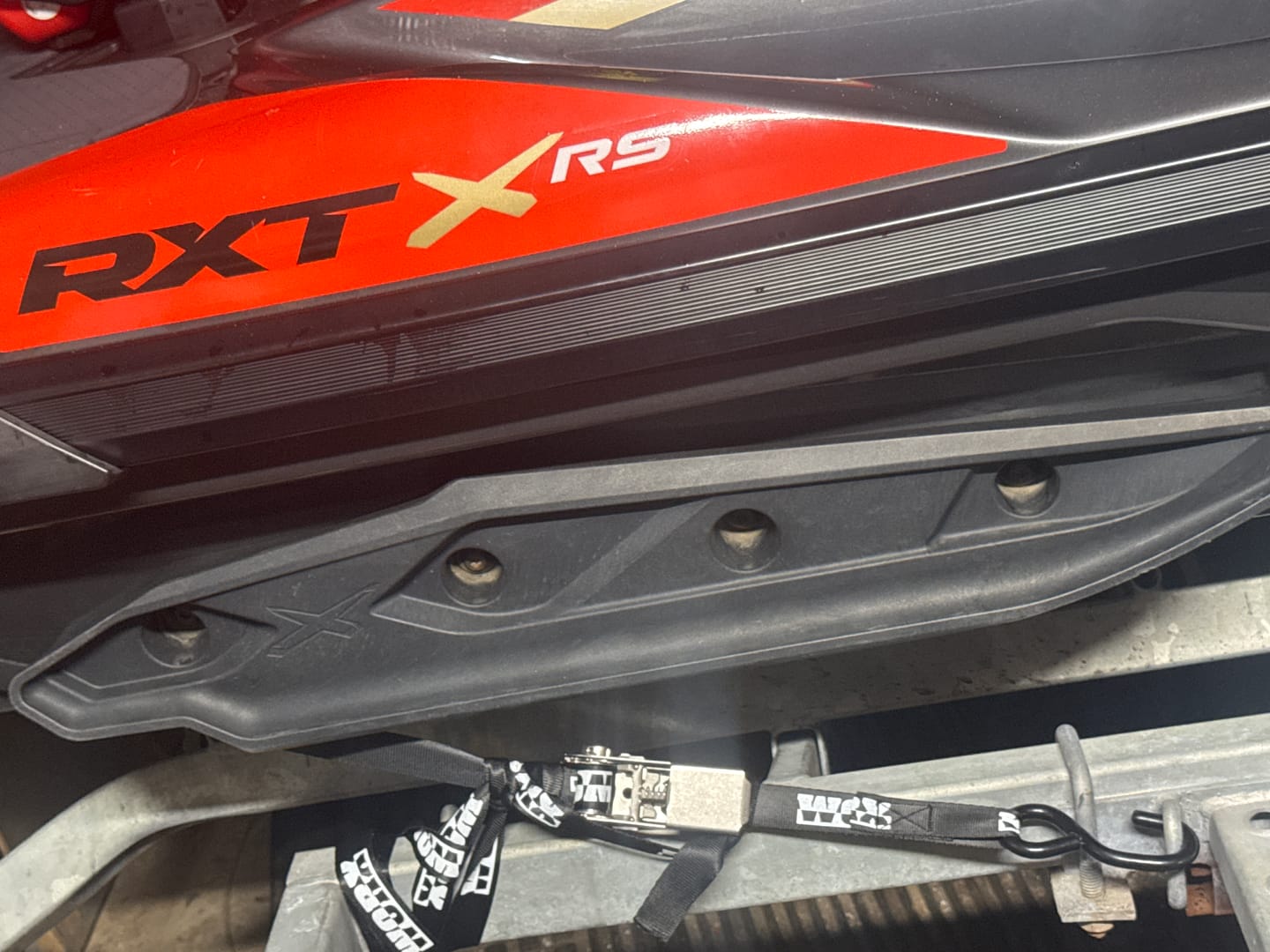 Customer photo review of Tie Down Ratchet Strap (Triple Hook)