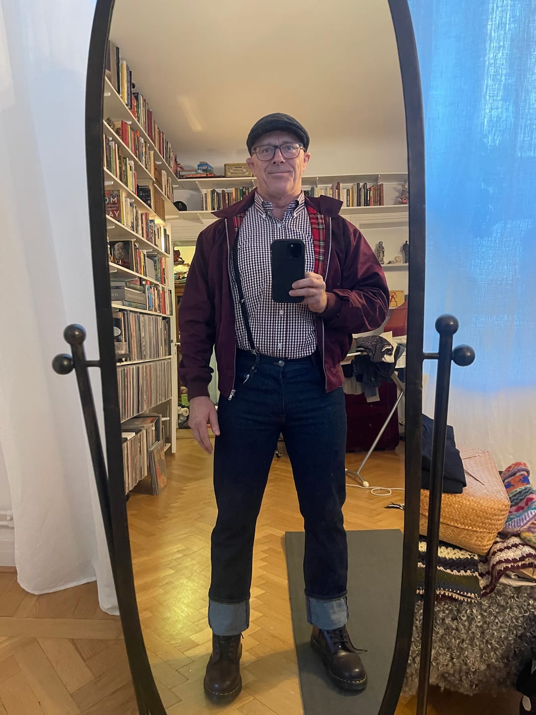 Customer photo review of Harrington Jacket - Wine