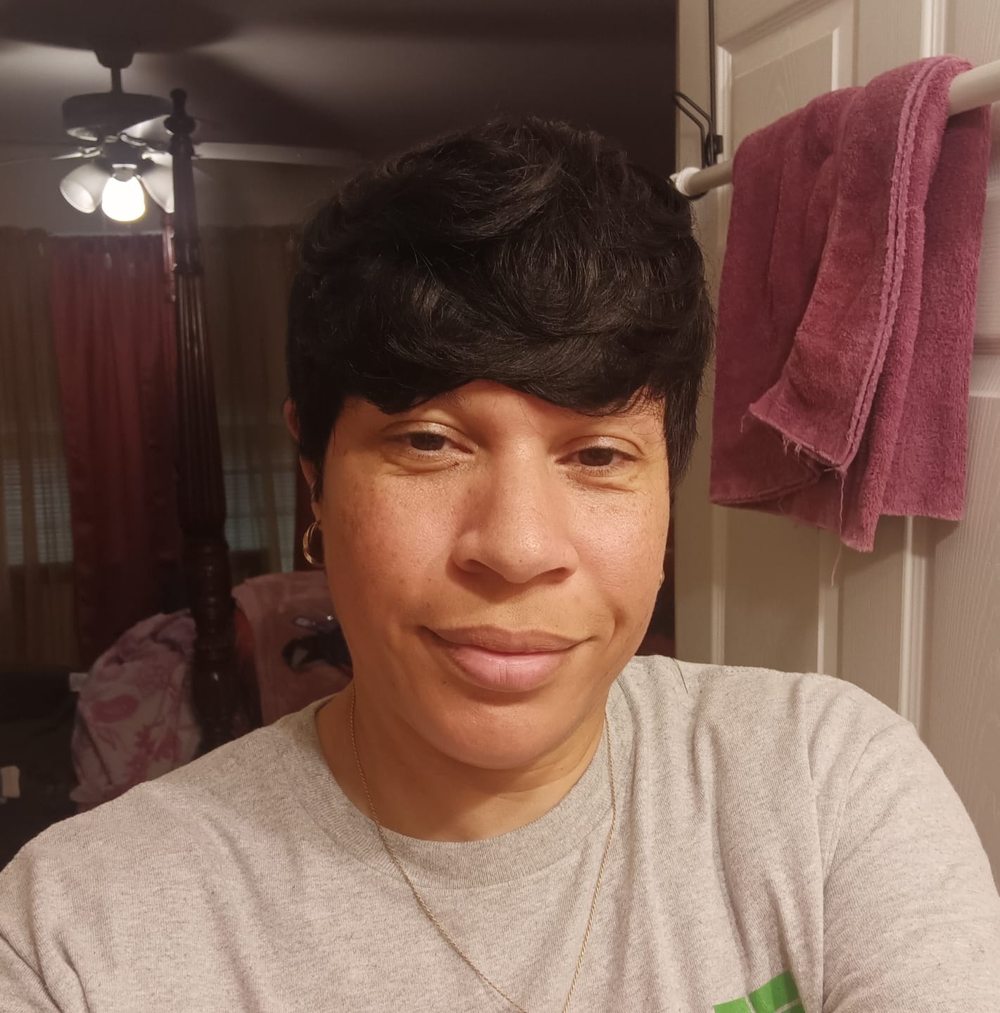 Customer photo review of Outre 100% Human Hair Premium Duby Wig - PIXIE MOHAWK