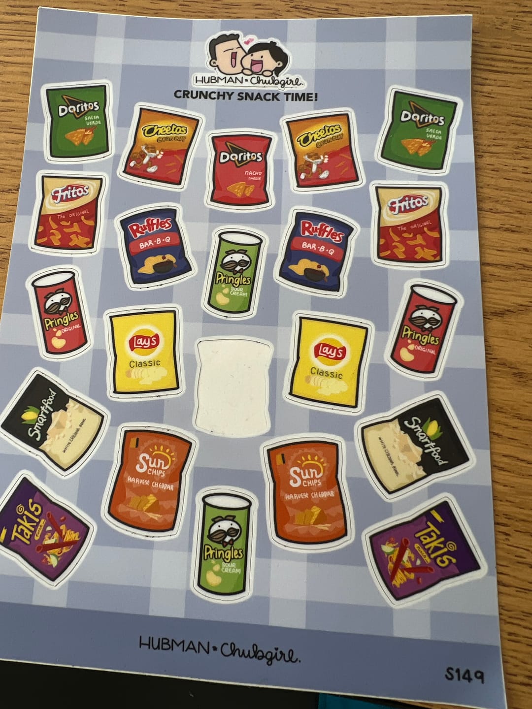 Customer photo review of Sticker Sheet - Crunchy Snack Time!