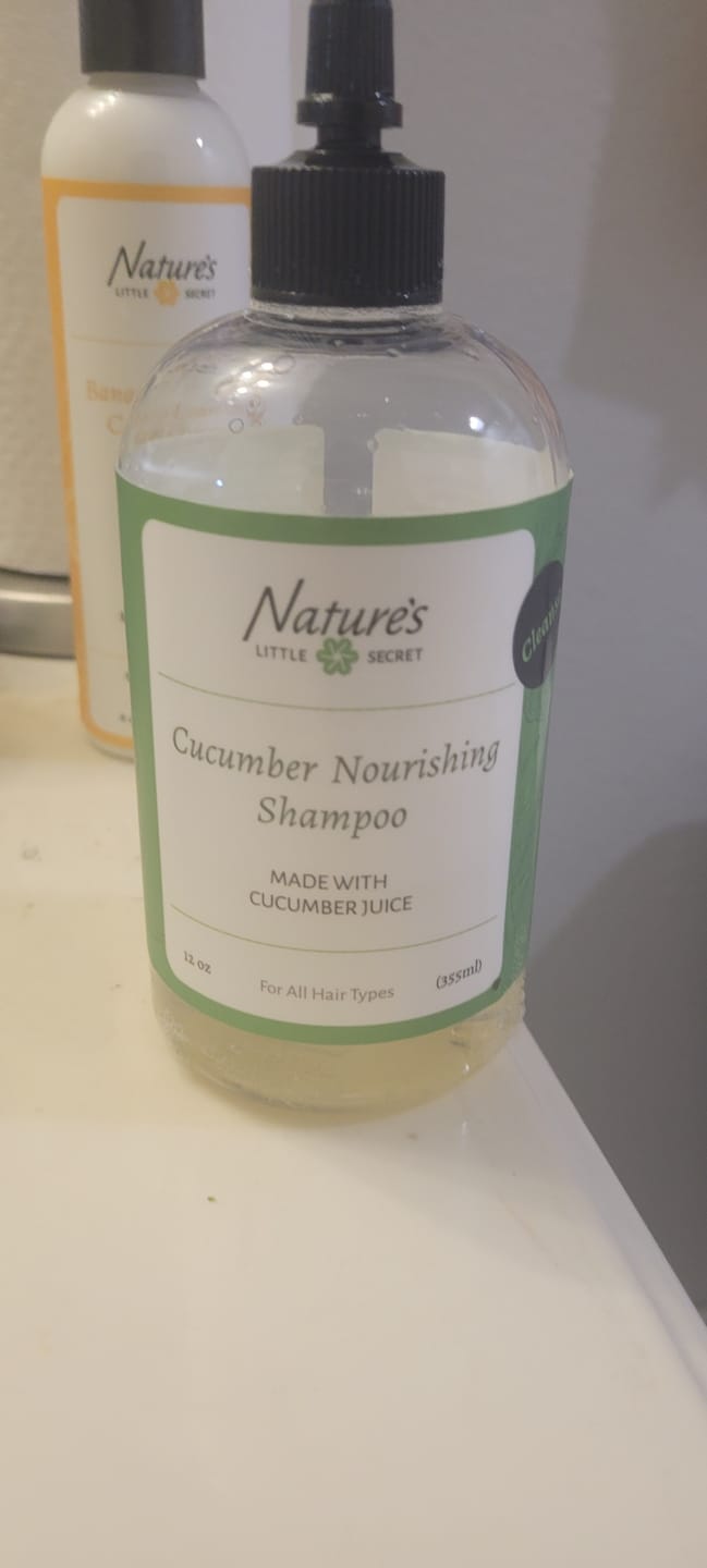 Customer photo review of Cucumber Nourishing Shampoo – Moisturizing Gentle Cleanse 12 oz