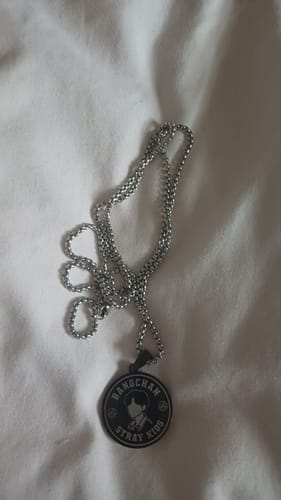 Customer photo review of KPOP Stainless Steel Plated Black Necklace