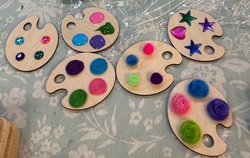 Customer photo review of Unfinished Wood Artist Paint Palette Shape - Craft - up to 46" DIY