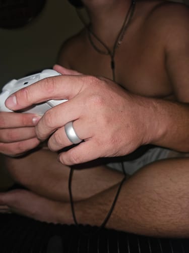 Customer photo review of Inner Step Edge Collection - Silicone Ring for Men. Patented Design