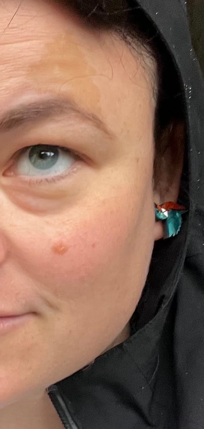 Customer photo review of Kingfisher Studs