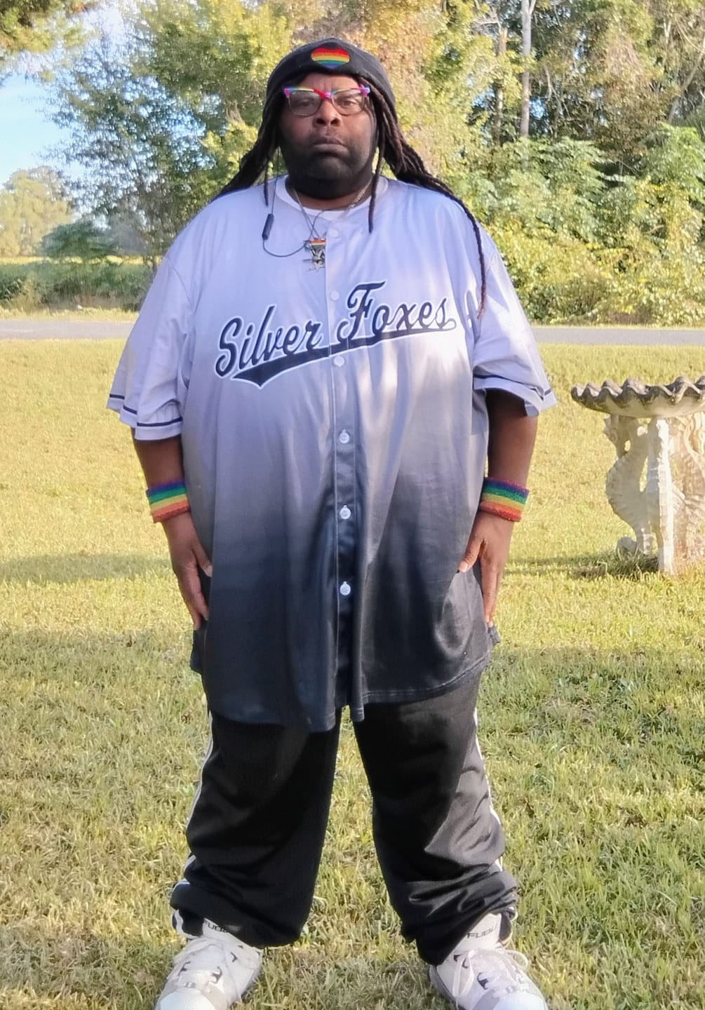 Customer photo review of Custom Full Print Design Baseball Jersey black-gray