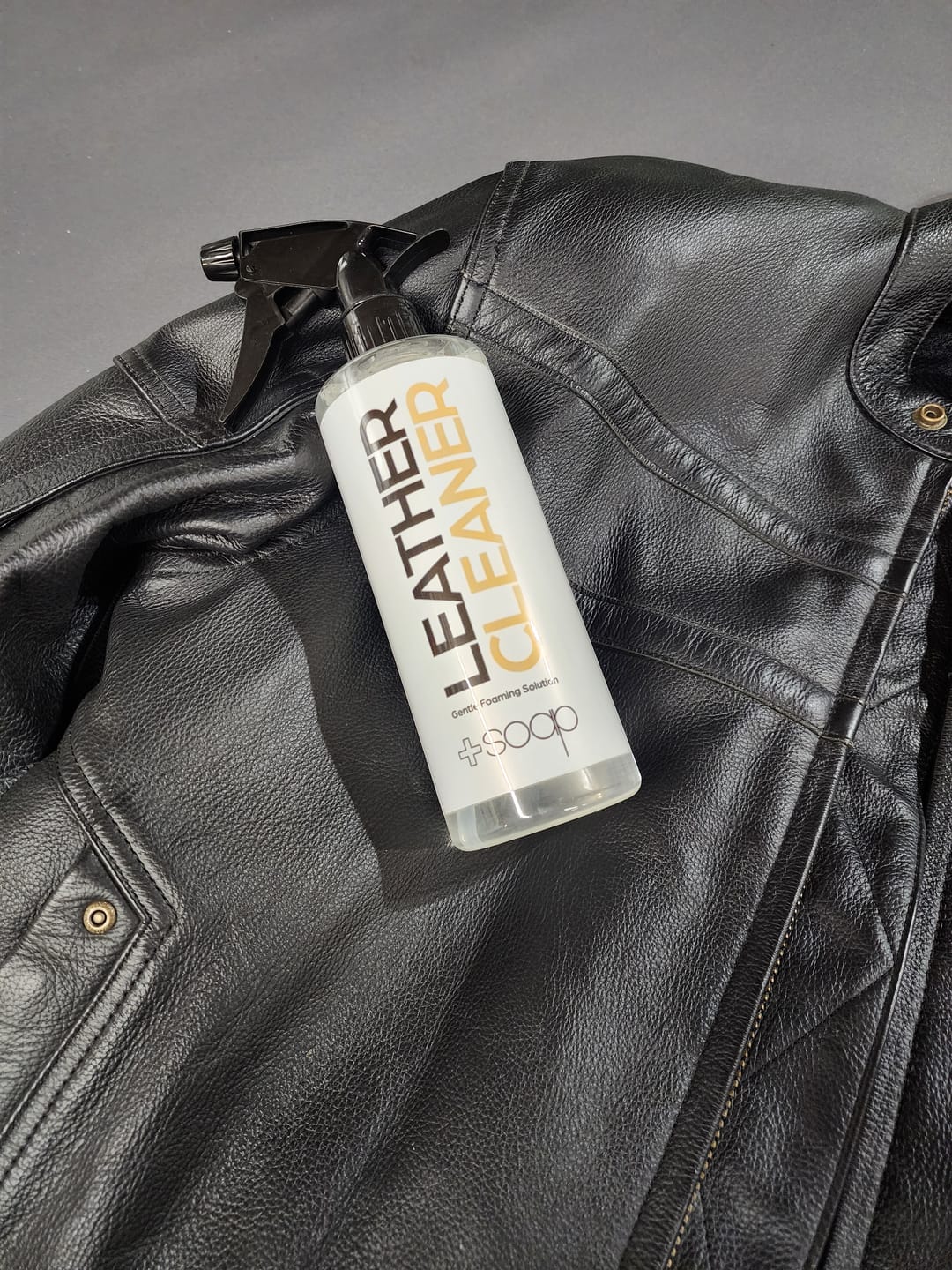 Customer photo review of +Soap Leather Cleaner