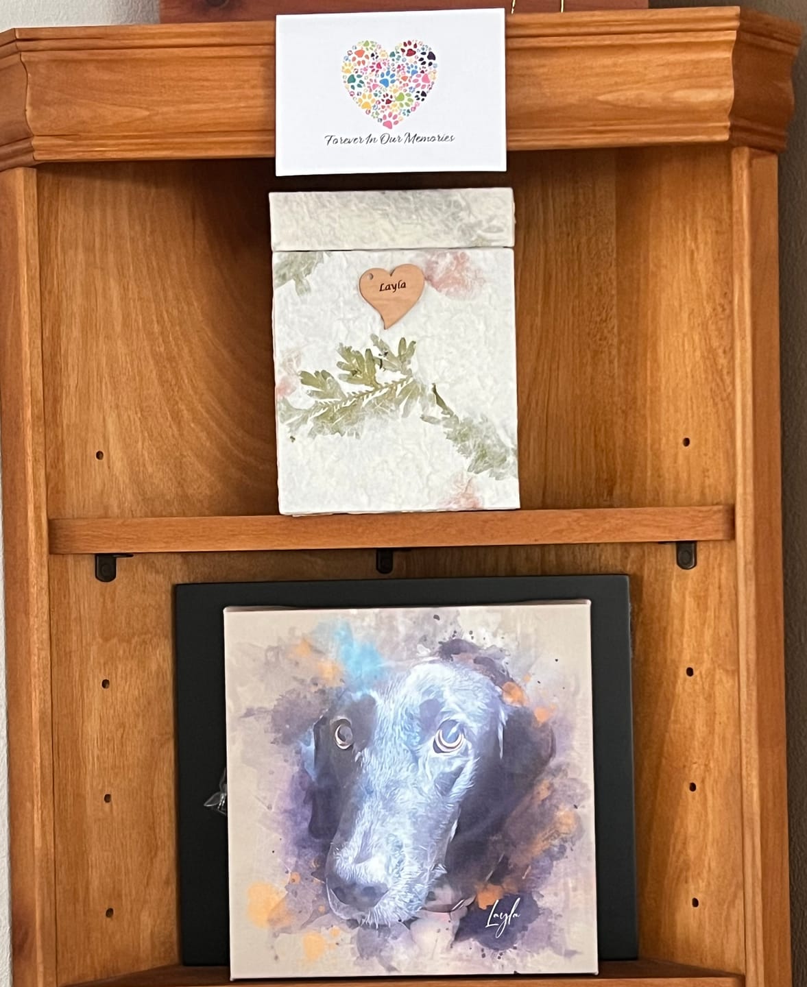Customer photo review of Pet Art Canvas Print