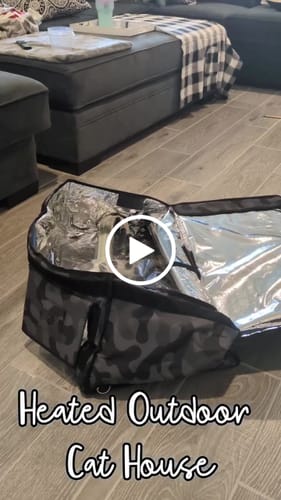 Customer video review of AllGuard Outdoor Heated Cat House – Night Camo