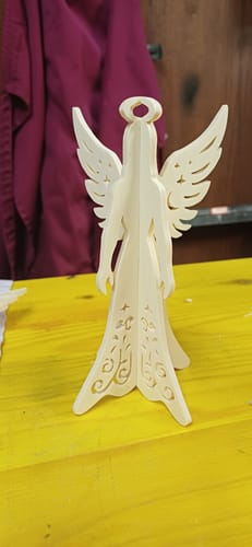 Customer photo review of 3D Angels Christmas table decor laser cut file