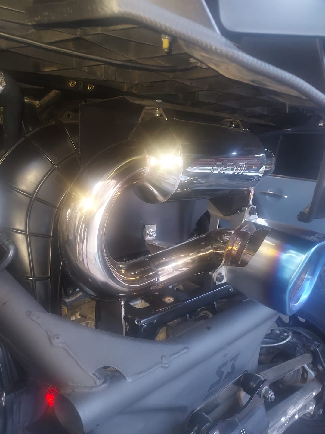 Customer photo review of RPM X3 Slip On Exhaust Sport Muffler Can-Am Maverick X3 Turbo R & RR 2017-2025