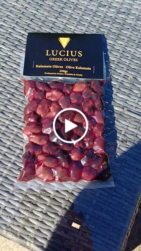 Customer video review of Whole Kalamata olives - 6x250g