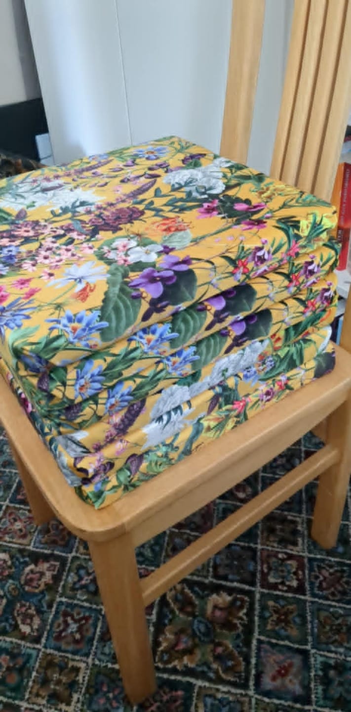 Customer photo review of Summer Floral Digital Velvet Fabric