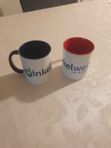 Customer photo review of TassenExpress - Becher Keramik Tasse mit Logo bedruckt 325ml Firmenlogo