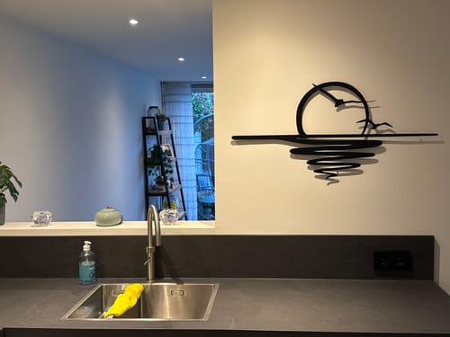Customer photo review of Décoration murale en métal - Coucher du soleil (SUN.04)