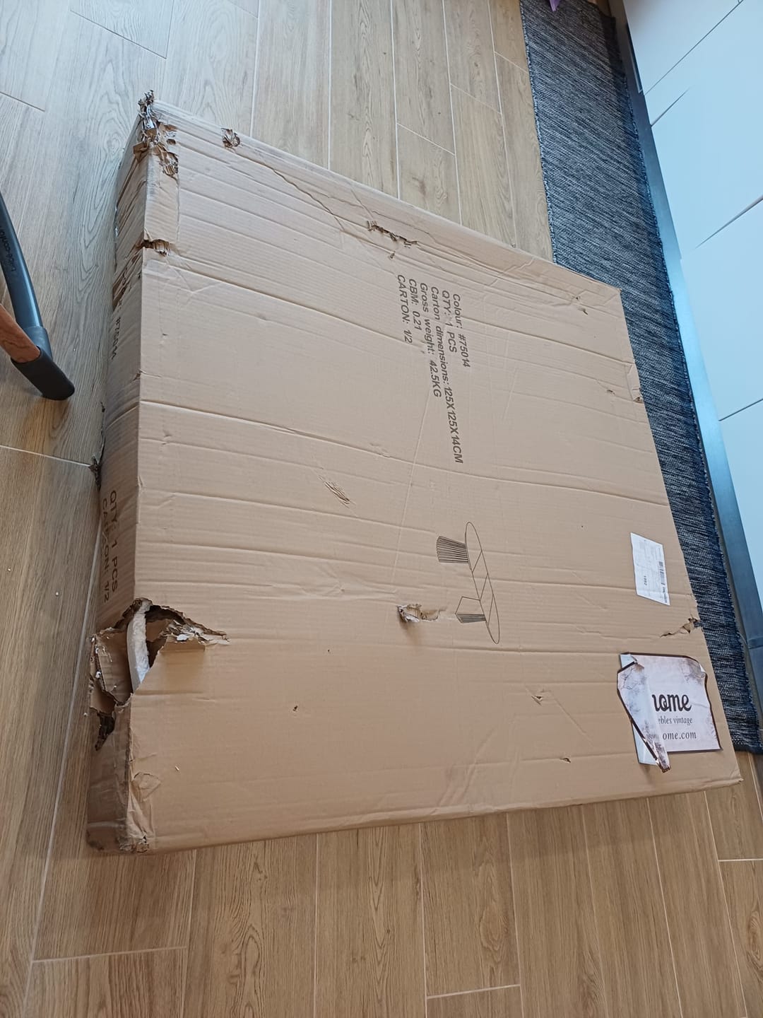 Customer photo review of Mesa de comedor redonda extensible 120-160-200cm Eleganza