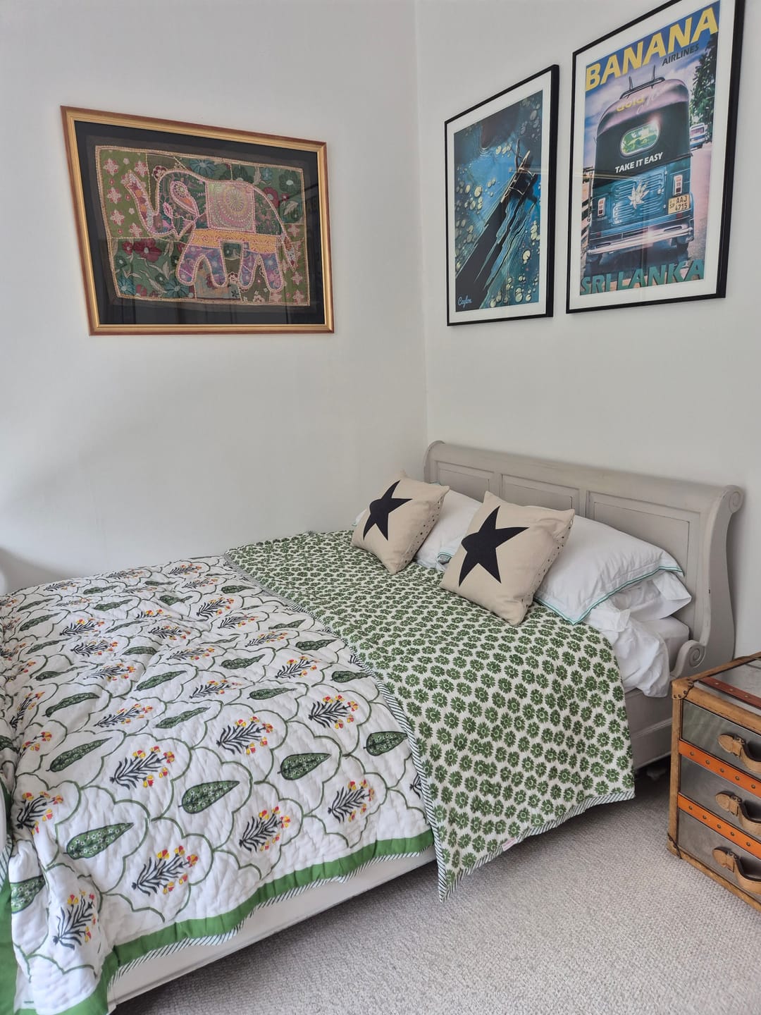 Customer photo review of Floral Hand Block Muslin Quilt