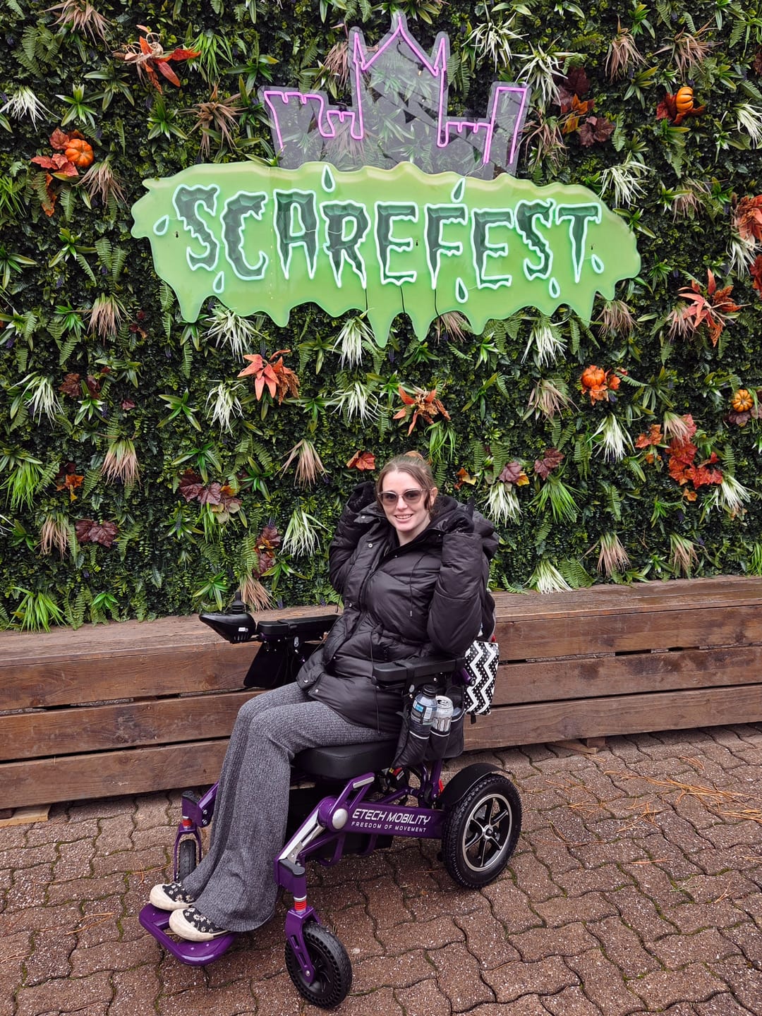 Customer photo review of Limited Edition Purple Lightweight Electric Wheelchair | Freedom Pro ST