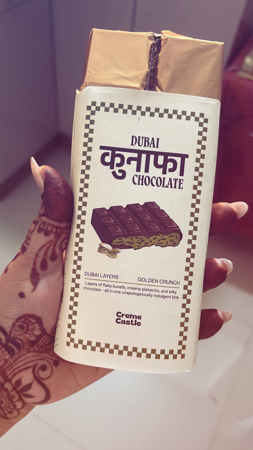 Customer photo review of Dubai Viral Kunafa Chocolate Bar