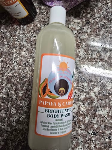 Customer photo review of Papaya & Carrot Brightening Body Wash