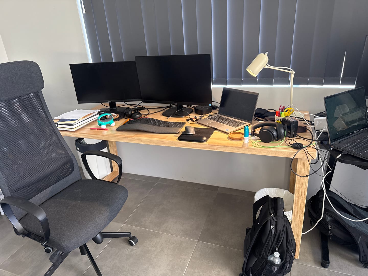 Customer photo review of Binfah Classic Design Solid Timber Slab Study Desk in Multiple Color and Sizes