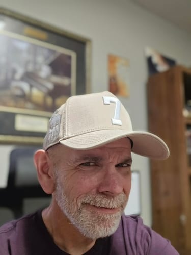 Customer photo review of ‘7’ Premium Wool Blend SnapBack - Khaki/White