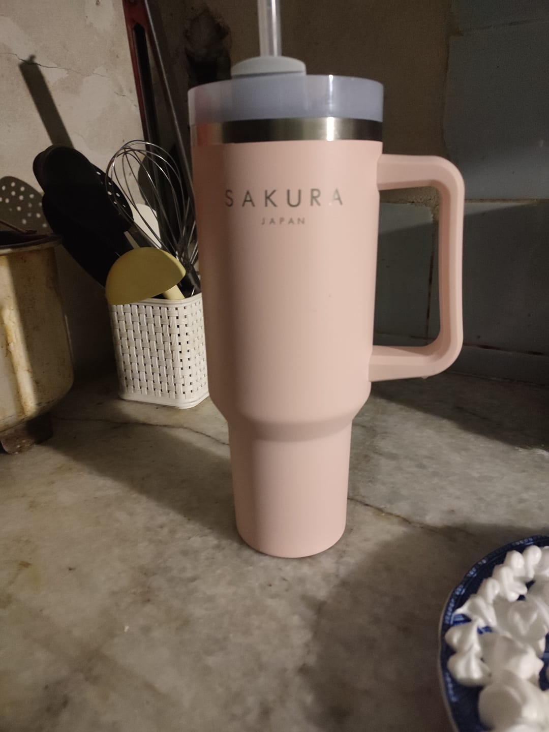 Customer photo review of Vaso Térmico Sakura Adventure 1.18 L Baby Pink