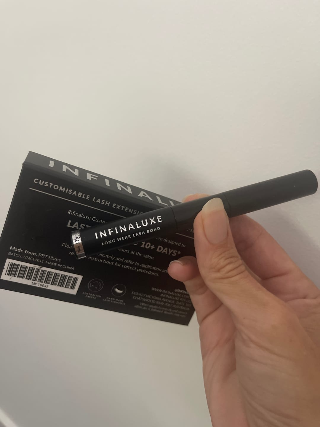 Customer photo review of Infinaluxe Customisable Lash Extensions (4 rows)