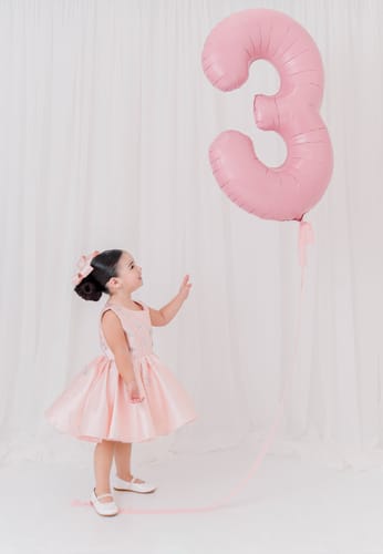 Customer photo review of Girls Christening Dresses Pink Girls Beauty Pageant Dress Children Birthday Dress