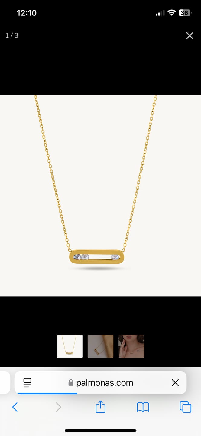 Customer photo review of Stones Bar Necklace