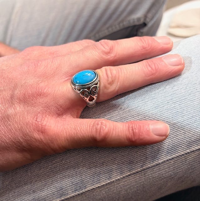 Customer photo review of BLUE EYES. - 925 STERLING SILVER