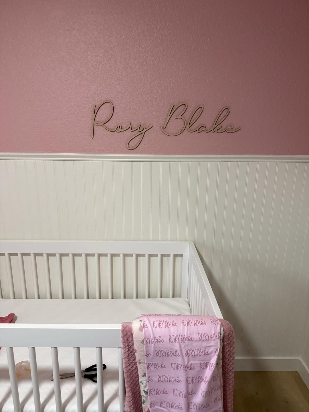 Customer photo review of Wood Name Sign