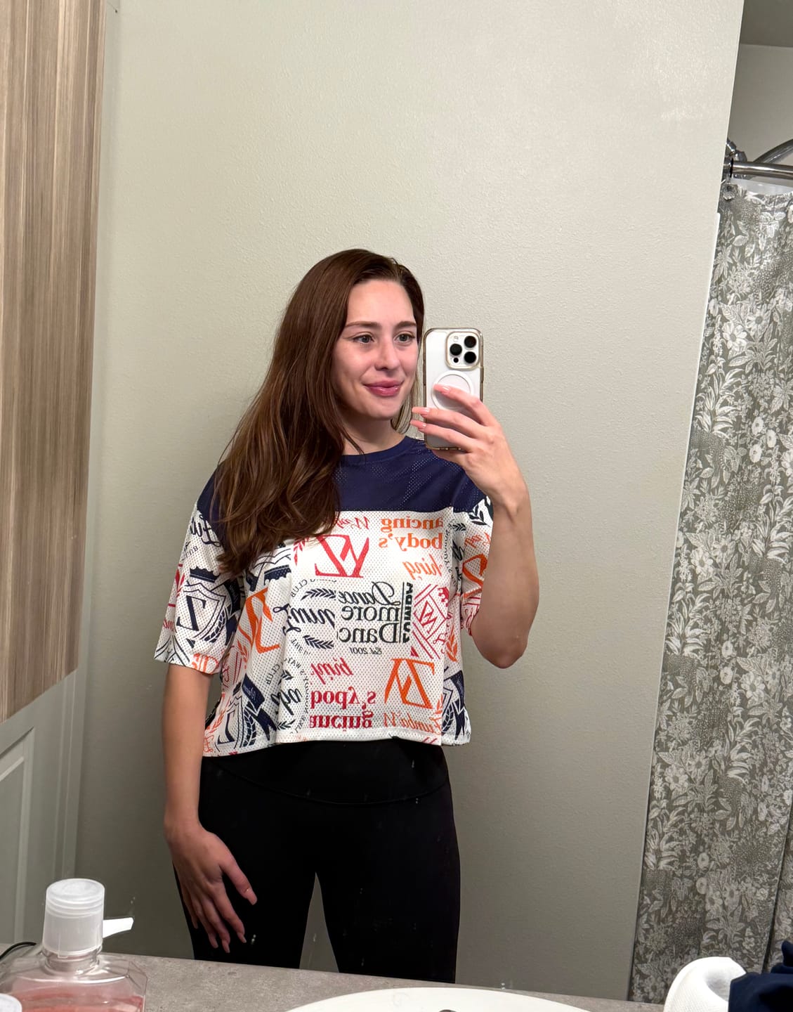 Customer photo review of Class of 2001 Mesh Boxy Crop Top