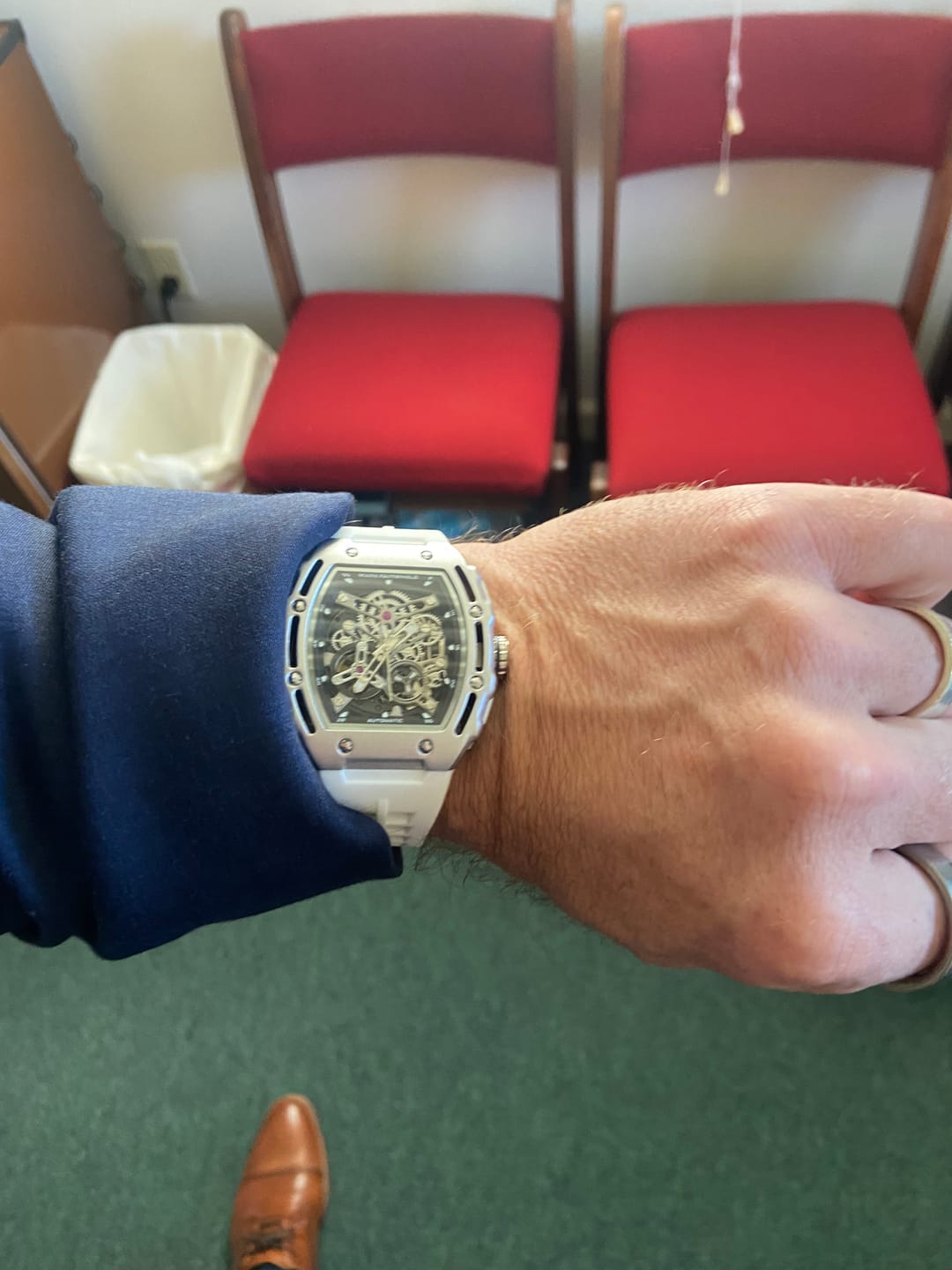 Customer photo review of New Luxury Skeleton Design For Men Full Mechanical Waterproof Watch