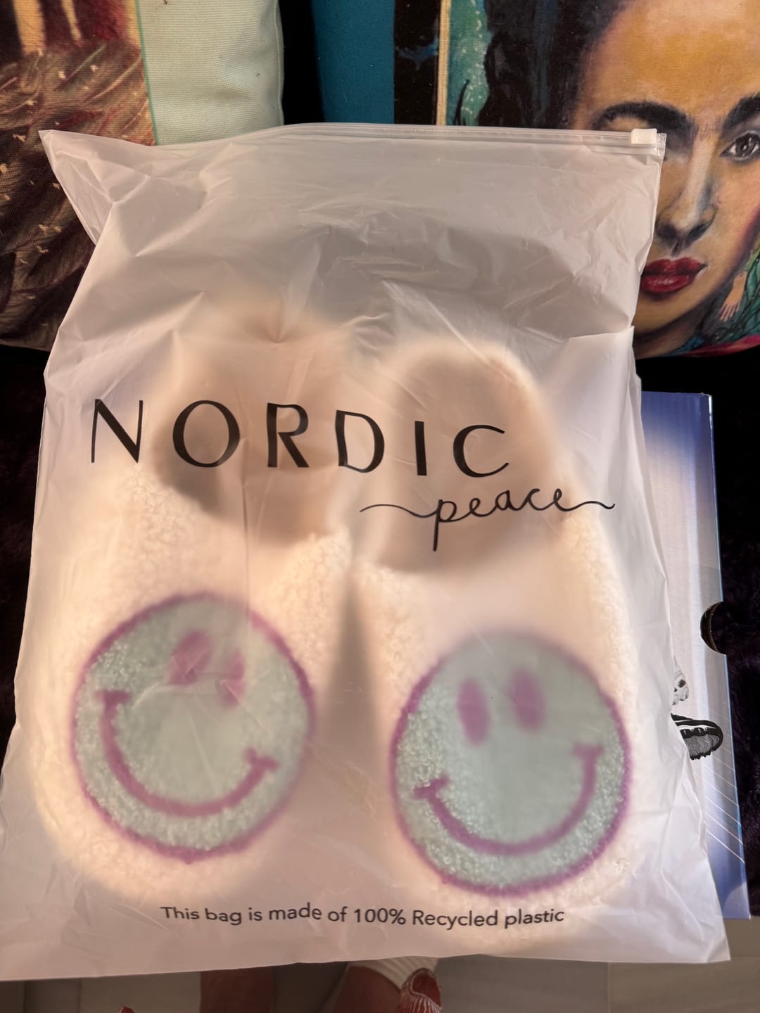 Customer photo review of Happy Face Slippers