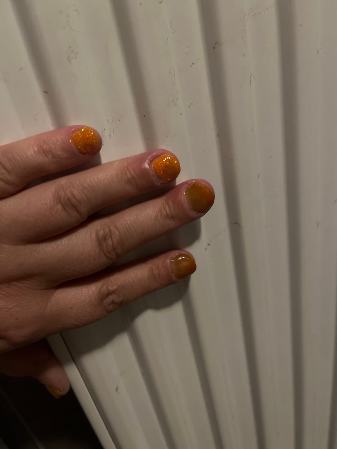 Customer photo review of Tangerine Orange Dipping Powder