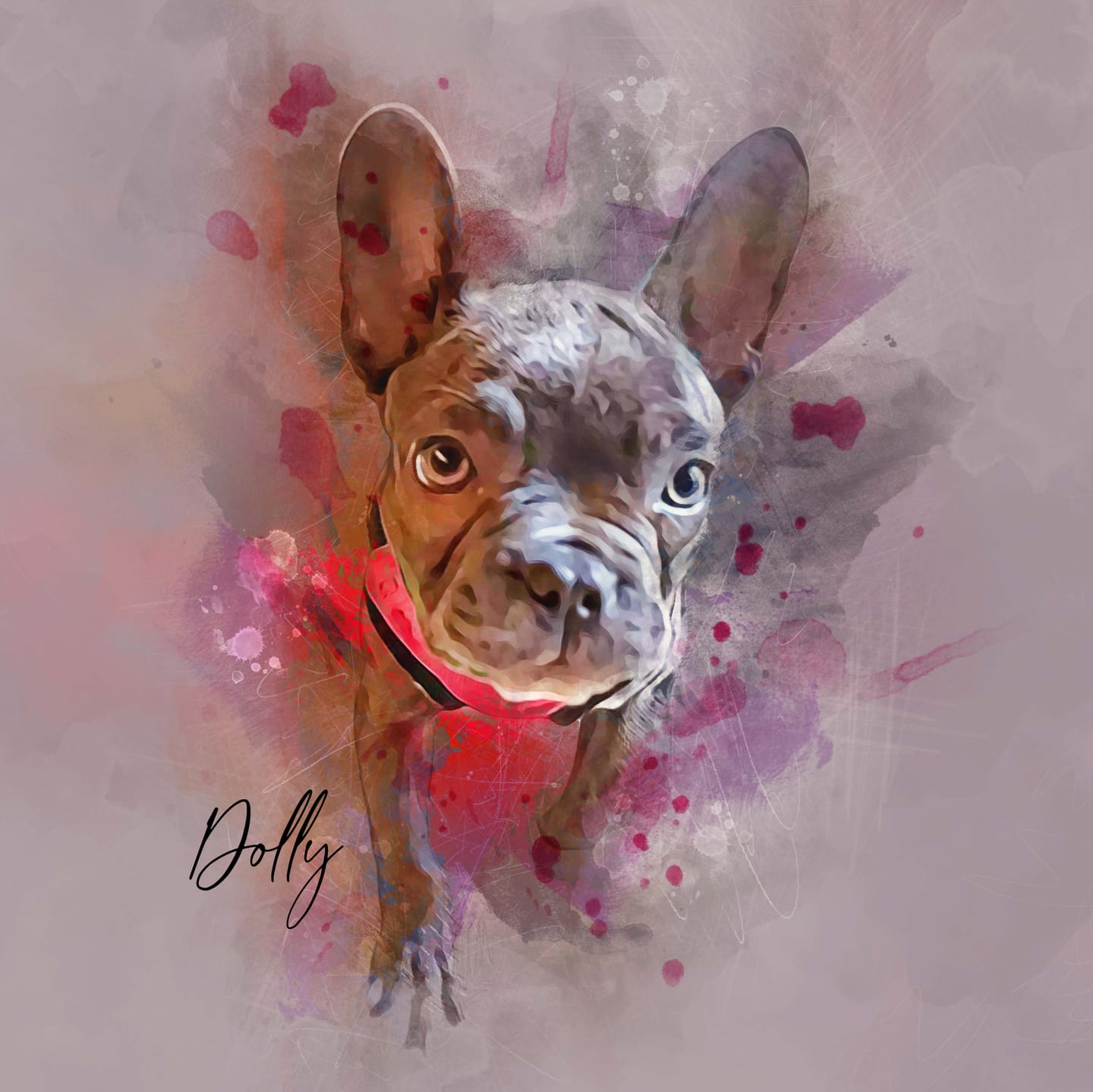 Customer photo review of Custom Watercolor Pet Portrait – Contemporary Neutral Style (CN)