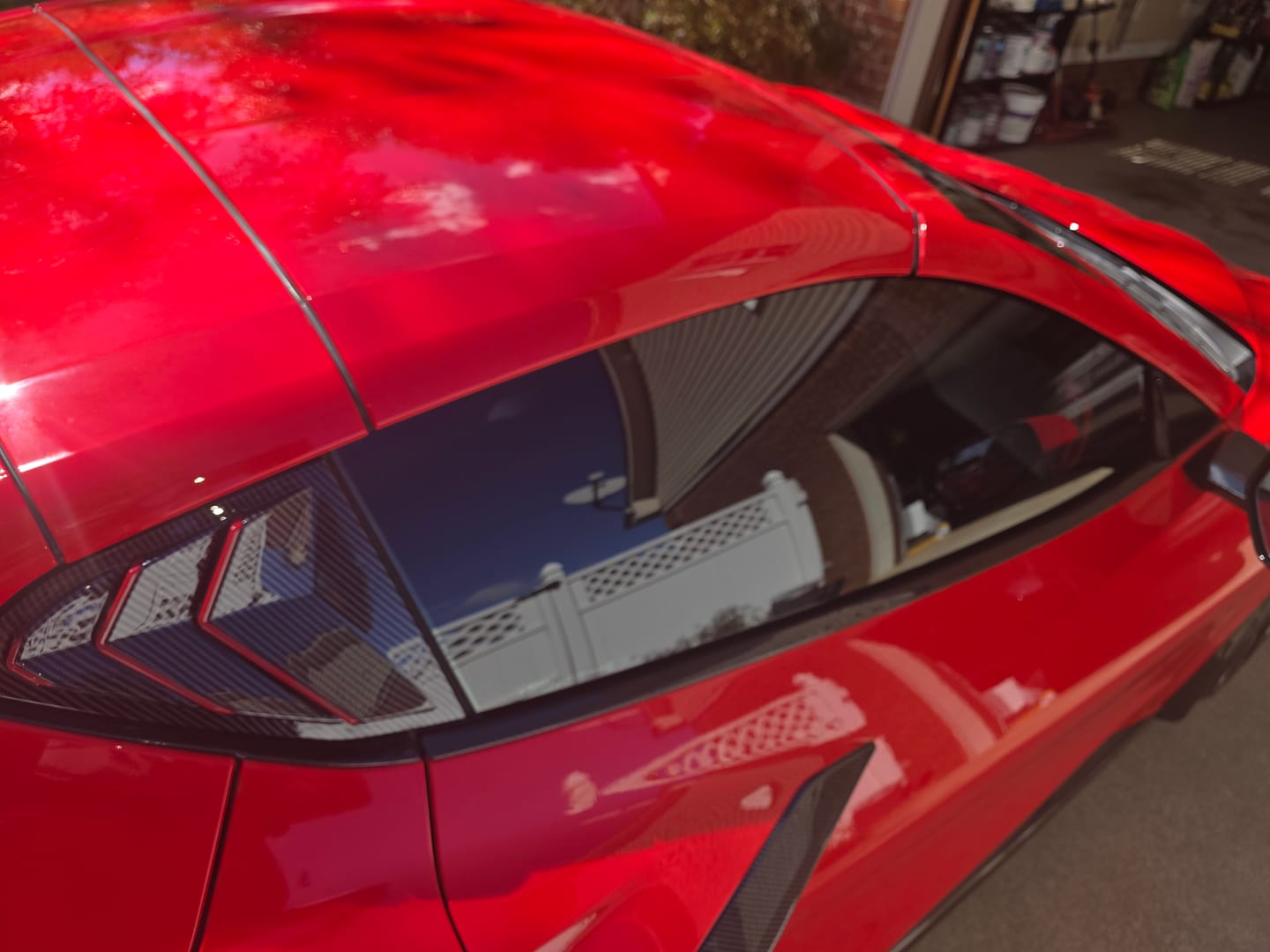 Customer photo review of Carbon Fiber Side Window Sill Trim for Corvette C8 Stingray, Z51, Z06 (2020–2025) – Coupe or Convertible